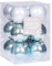 ToCi Weihnachtskugel-Set Blau | 12er Set mit Christbaumkugeln Ø 6 cm | Deko Weihnachten Christbaumschmuck Baumschmuck Anhänger | glänzend matt