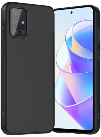Agedate Für Samsung Galaxy A51 Hülle Samsung A51 Handyhülle Schwarz Silikon Case Cover Fallschutz rutschfest Mattierte TPU mit Samsung Galaxy A51 Case - Schwarz