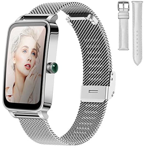 BOCLOUD Smartwatch Damen, Smart Watch für iPhone Android Handy, IP68 wasserdichte Blutsauerstoff/Herzfrequenz/Schlafüberwachung, 1.45'Rechteckig Fitness Tracker mit 12 Sportmodi