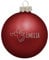 Deitert Weihnachtskugel mit Wunschtext Gravur, Ø 8cm, personalisierte Christbaumkugel aus Glas (matt), Individueller Weihnachtsbaumschmuck Namen oder Spruch, Engel-Motiv, Rot