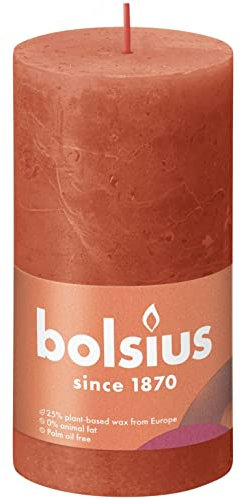 bolsius Stompkaars Earthy Orange Ø 68 mm - Hoogte 13 cm - Oranje - 60 branduren