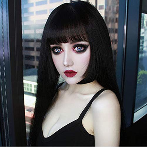 Pkfinrd Perücken europäisch und perücke weibliche langes glattes Haar jifa Type high Cold Queen Neue Upgrade Technologie chemische Faser volle Kopfbedeckung