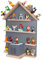 Dreamhigh® Regal kompatibel mit Toniebox und Tonies, Wandregal im Hausdesign für über 35 Figuren, An der Wand aufhängen/auf dem Tisch Stehen, 60x40x15 cm, Grau