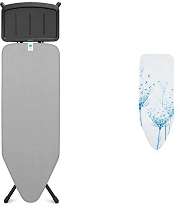 Brabantia - Table à Repasser Taille C - pour Centrale Vapeur - Planche a Repasser XL & - 118944 - Housse pour Table à Repasser C, 124 x 45 cm, Cotton Flower