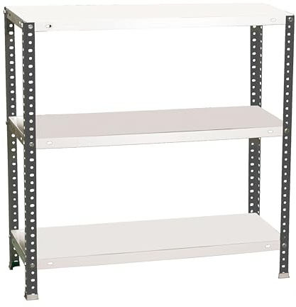 Simon Rack Metallregal 1000x900x400 mm - Comfort | 3 Höhen, Metallablage, Biegepunkt 100 kg, Korrosionsschutzlackierung, Montage mit Schrauben, Anthrazit/Weiss