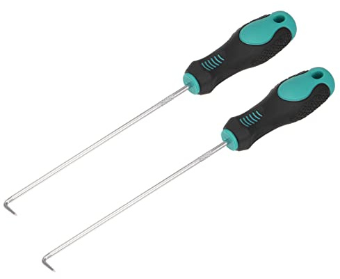sourcing map 90 Degree Pick Hook 9.45 Puller Remover Removal Tool for Oil Seal/O-Rings, Gasket, Hose 2Pcs