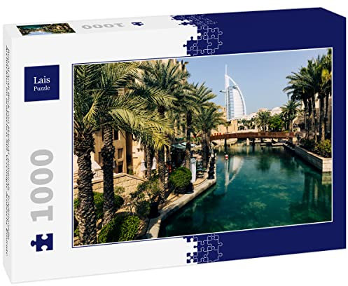 Lais Puzzle Burj Al Arab Blick von Madinat Jumeirah. Traditionelle Architektur im arabischen Stil. Vereinigte Arabische Emirate 1000 Teile