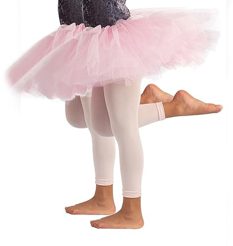 CALZITALY Pack 1-2 Paia - Leggings Danza Bimba, Pantacollant Danza Classica, Leggings Ballet, Collant Senza Piede, Nero, Rosa, 4-6, 8-10, 12-14 Anni, 60 den, Made in Italy (8-10 Anni, 2 X Rosa)