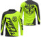 FFFF & OLFEH Herren Motocross Trikot Jersey,Radfahren Jersey Herren Mountainbike Langarm MTB T-Shirt,Shirt Downhill Fahrrad Jersey Schnelltrocknend (Grün,XS)