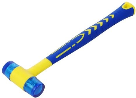 JasperKino Rubber Mallet Non-Marking Rubber Mallet Hammer Steel Pipe Mallet with Non-Slip Rubber Handle for DIY Projects Crafts Woodworking and Flooring Installation, JASPERKINO-4783