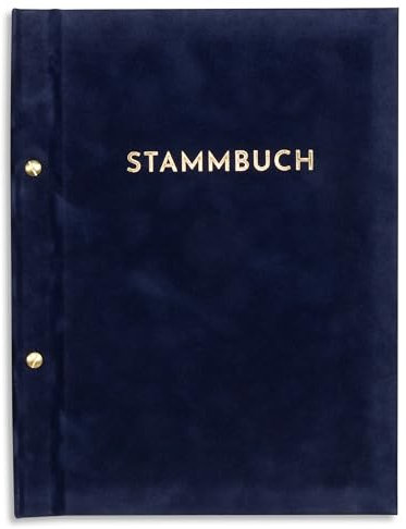 A4 Stammbuch Mave Blau Stammbuch der Familie für Hochzeit Standesamt Trauung incl. 11 Prospekthüllen
