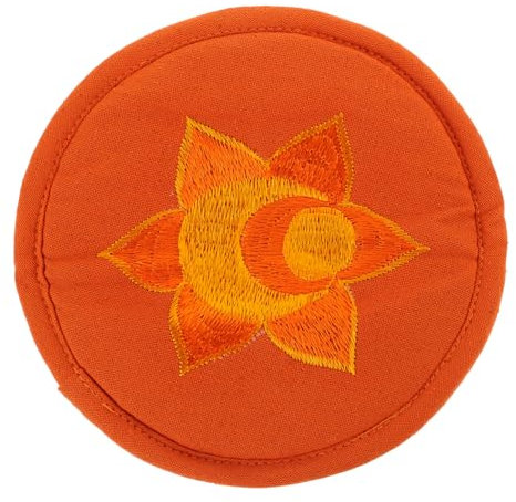 Toyvian Cojín De Cuenco Tibetano Delicada Almohadilla De Cuenco De Sonido Budista Almohadilla De Tazón De Sonido De Buda Esteras Del Bordado Del Cuenco De Sonido Ronda Algodón Pilar
