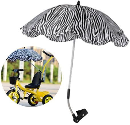 HAPINARY Verstellbarer Sonnenschirmständer für Kinderwagen und Fahrrad mit Uv-schutz 8-segment Schirm Schutz