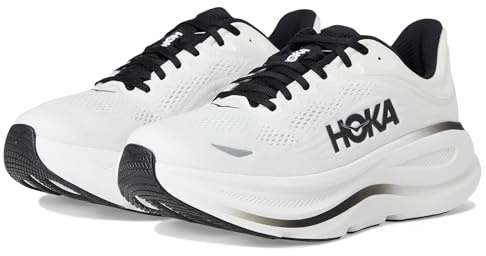 Hoka Bondi 9 Herren-Sneaker, Weiß/Schwarz, 45 EU