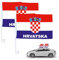 2x Autofahnen Adler Autoflagge Kroatien Auto Autofahne Fahne Flagge Fanartikel für Fußball EM 2024