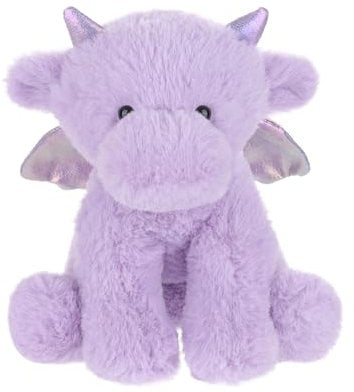 Apricot Lamb Purple Dragon Plush Stuffed Animals for Kids, Soft Cute Plush Toys for Baby Girl and Boy, Fluffy Purple Dragon
