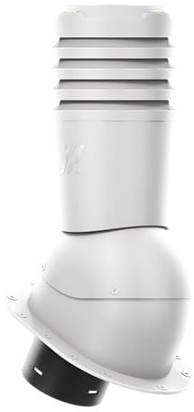 KRONO-PLAST Entlüfterkamin Ecoline 150 für Blechdachziegel mit flachem Boden und Butyl-Dichtung (Hellgrau)