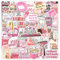 DIWSO 50 Pcs Pink Bookish Stickers for Suitcases, Skateboards, Laptops, Water Bottles, Smartphone, Car, Skateboard, Helmet, Guitar, Teenagers, Boys, Girls, Waterproof
