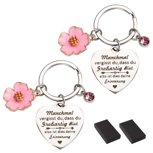 MOLENCO 2 Stück Schlüsselanhänger Geschenke, Schlüsselanhänger Freundin, Schlüsselanhänger Herz für Freund, Schlüsselanhänger Geschenke für Frauen, Geschenke für Schwester, Ehefrau und Mutter