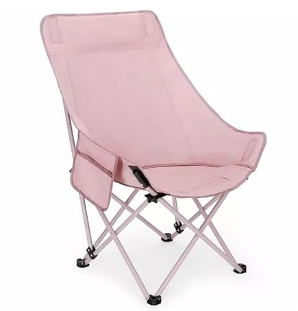 XXAD553TY Campingstuhl Faltbar Pink High Back Moon Chair Outdoor Camping Lunch Rest Portable Folding Lie Faltbare Campingstühle