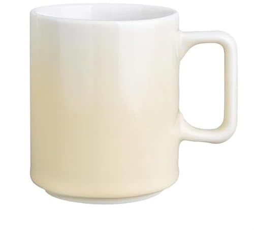 Olympia Fondant Porcelain Mugs 340ml Dishwasher Safe Pack of 6, Lemon | Microwave-safe build with rolled chip-resistant edges, suited for busy cafes and commercial catering environments.