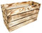 Lermowood Holzkisten Reg 50 x 20 x 30cm Geflammt | Dekokisten aus Holz Massive Holzkiste Regalkiste Weinkiste