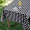 Romanstile Wachstuchtischdecke 240x140 cm Schwarz und Weiß kariert rechteckig Tischdecke Outdoor Wetterfest PVC Tischdecken Plastik Landhausstil deko für Sommer,Frühling,Oster,Party,Garten,Balkon