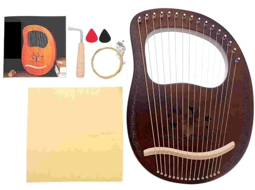 XPJYUA Lyre Harp 1 Set Kinder Retro 16-Ton Leier Harfe Holz Leier Harfe String Instrument Musik Instrumente