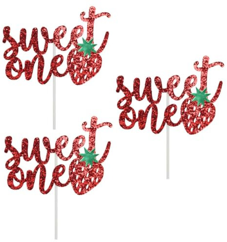 SUPVOX Fruit Inserts Cake Picks Cupcake Toppers Letters Cake Topper Edible Party Supplies
