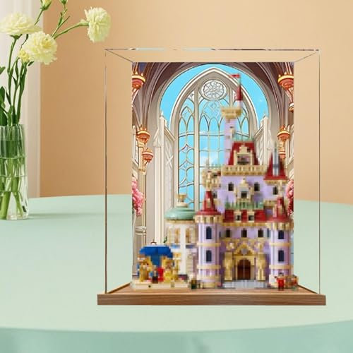 Acryl-Vitrine für Lego 43263 Die Schöne und das Biest Castle Modell, staubdichte transparente Vitrine, Modellsammlung Vitrine (Modell nicht enthalten)
