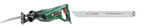 Bosch Säbelsäge PSA 700 E (710 Watt, im Karton) + 5x PRO Pallet S1022HFR Repair fast Säbelsägeblatt (für Stahl, Holz mit Nägeln, Länge 200 mm, Professional Zubehör Säbelsäge)