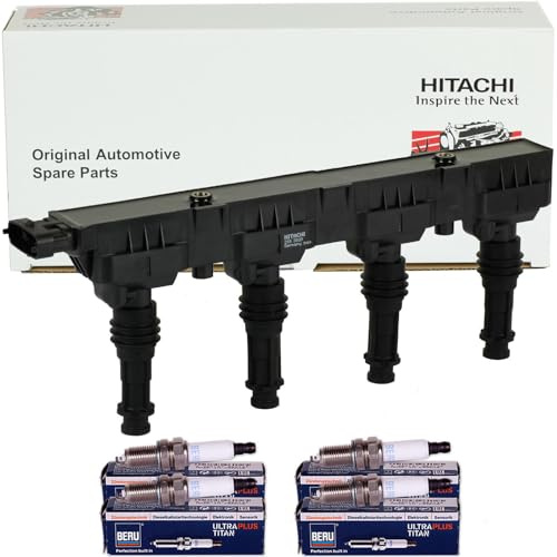 BandelOne enthält Astemo Hitachi Zündspule+Beru Zündkerzen für Astra G+H Corsa Combo 1.2/1.4