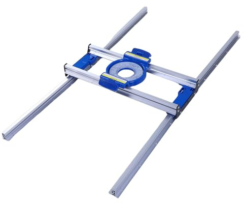 Spacnana Oberfräse-Hobelschlitten, Aluminium-Vorrichtung mit Schiene, Reibungsarmer Schlitten für die Nivellierung Kleiner Holzharzprojekte