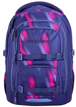 Coocazoo PORTER Schulrucksack „Aurora Glow”, lila, ergonomischer & anpassbarer Tornister, höhen- & größenverstellbar, mit Brustgurt & Hüftgurt, ab der 3. Klasse
