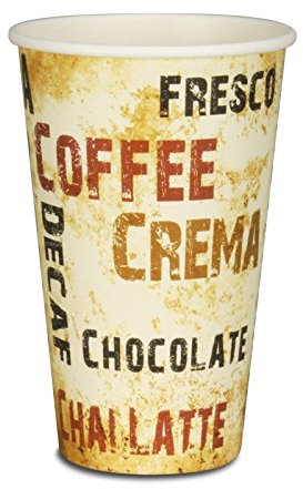 pack2go 1000 Premium Kaffeebecher - 16oz, 400ml, Pappe, Coffee to go Becher Barista, Pappbecher, Becher to Go, Einwegbecher