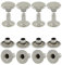 GETMORE Parts Hohlnieten Einzelkopf, Einzelkopfnieten, einseitig verschlossen, zweiteilig, Messing, rostfrei - ab 100 Stück, Silber vernickelt, 6 mm