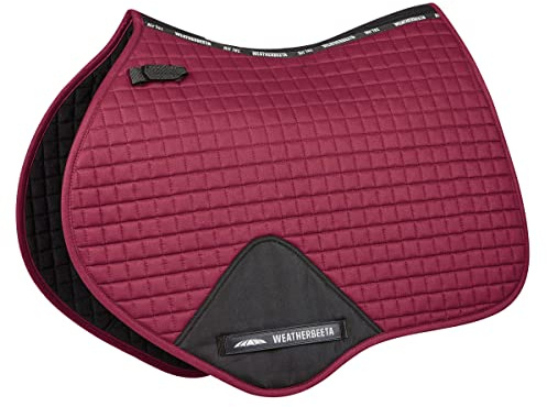 WeatherBeeta Prime Jump Shaped Saddle Pad, Maroon, Full