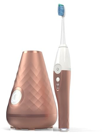 Tao Clean UV-Desinfektionsschallzahnbürste und Reinigungsstation, elektrische Zahnbürste, Dual-Speed-Einstellung, Roségold