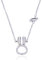 YAZILIND 925 Sterling Silber Halskette für Frauen Lange Einstellbare Kette Kaninchen Formte Anhänger Pullover Halskette für Frauen Geschenk
