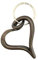 Heart Shaped Hand Forged Iron Keyring