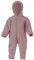 Engel Overall mit Kapuze, 100% Schurwolle Fleece, Natur, Gr. 50/56-86/92, 4 Farben (86/92, Rosenholz Melange)