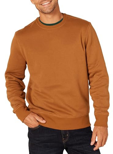 Amazon Essentials Men's Fleece Crew Neck Sweatshirt (Available in Big & Tall), Nutmeg, XXL