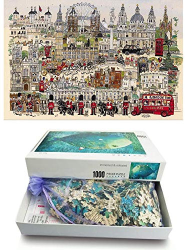 AKT Puzzle Entpacken - 1000 STK Puzzle für Erwachsene Karton Puzzles, Lernspiele, Brain Challenge Puzzle zum Kinder, 700 x 500 mm,G