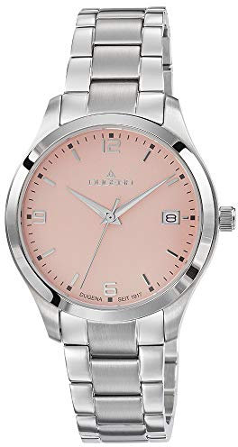Dugena Damen-Armbanduhr 4461000 Tresor Woman, Quarz, rosa Zifferblatt, Edelstahlgehäuse, Saphirglas, Edelstahlarmband, Drückerfaltschließe, 10 bar