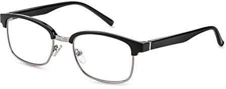 Filtral Blaulichtfilter Lesebrille/Anti-Blaulicht Lesehilfe für Smartphone, Tablet & PC/Schwarz-silber, +2,00 dpt., F4563480