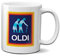 Oldi Mug- Birthdays Christmas Funny Gift Presents Celebration Novelty Old Large Heavy Duty Handle Dino Coated Dishwasher/Microwave Safe Sublimation Ceramic (White Handle Prime)