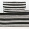 Gummiband 40 mm/Wäschegummi/Elastik Band mit Lurex Streifen - 3 Meter Länge, Schwarz/Silber