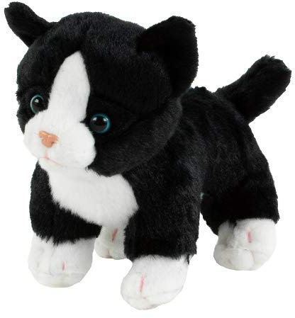 Teddys Rothenburg Kuscheltier Katze schwarz-weiß 14 cm Stoffkatze