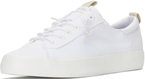 Keds Kickback Canvas Slip on, Sneaker Womens, White, 7 Medium
