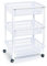 Acan Tradineur - Carro verdulero Blanco Modelo PLFT con Ruedas 3 cestas 40 x 30 x 61,5 cm Carrito portaobjetos estantes Multiusos para organizar los Espacios domésticos